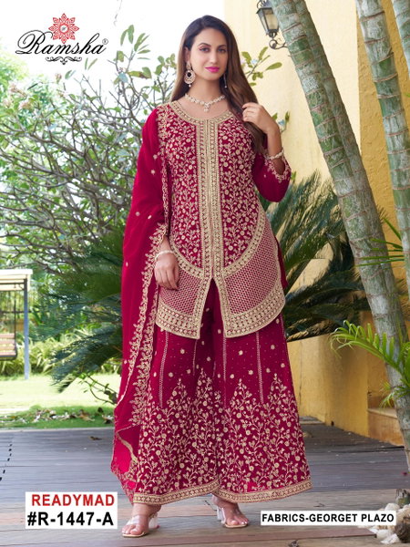 Ramsha R 1447 Nx Georgette Pakistani Salwar Suits Wholesale Online